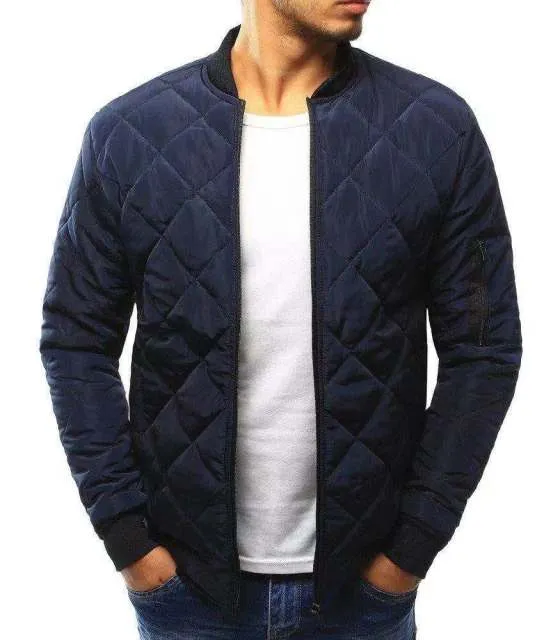BAZO Design Men's Fashion Premium Quality White & Black Stripe Zipper Sweater Jacket