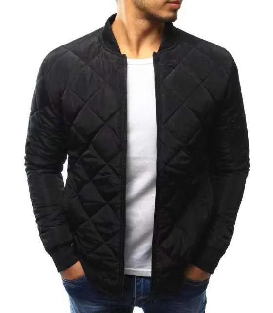 BAZO Design Men's Fashion Premium Quality White & Black Stripe Zipper Sweater Jacket