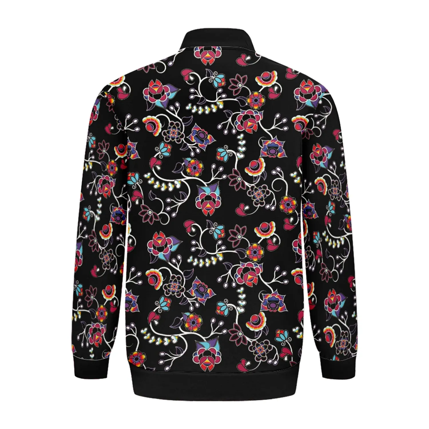 Floral Danseur Youth Zippered Collared Lightweight Jacket