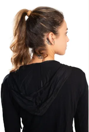 Hoodie, Black  Comfy, Viscose