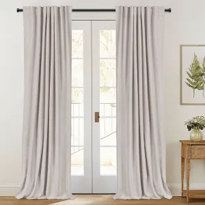 Off White | Kapor Luxury Heavyweight Custom Blackout Curtains | Soft Top Back Tab