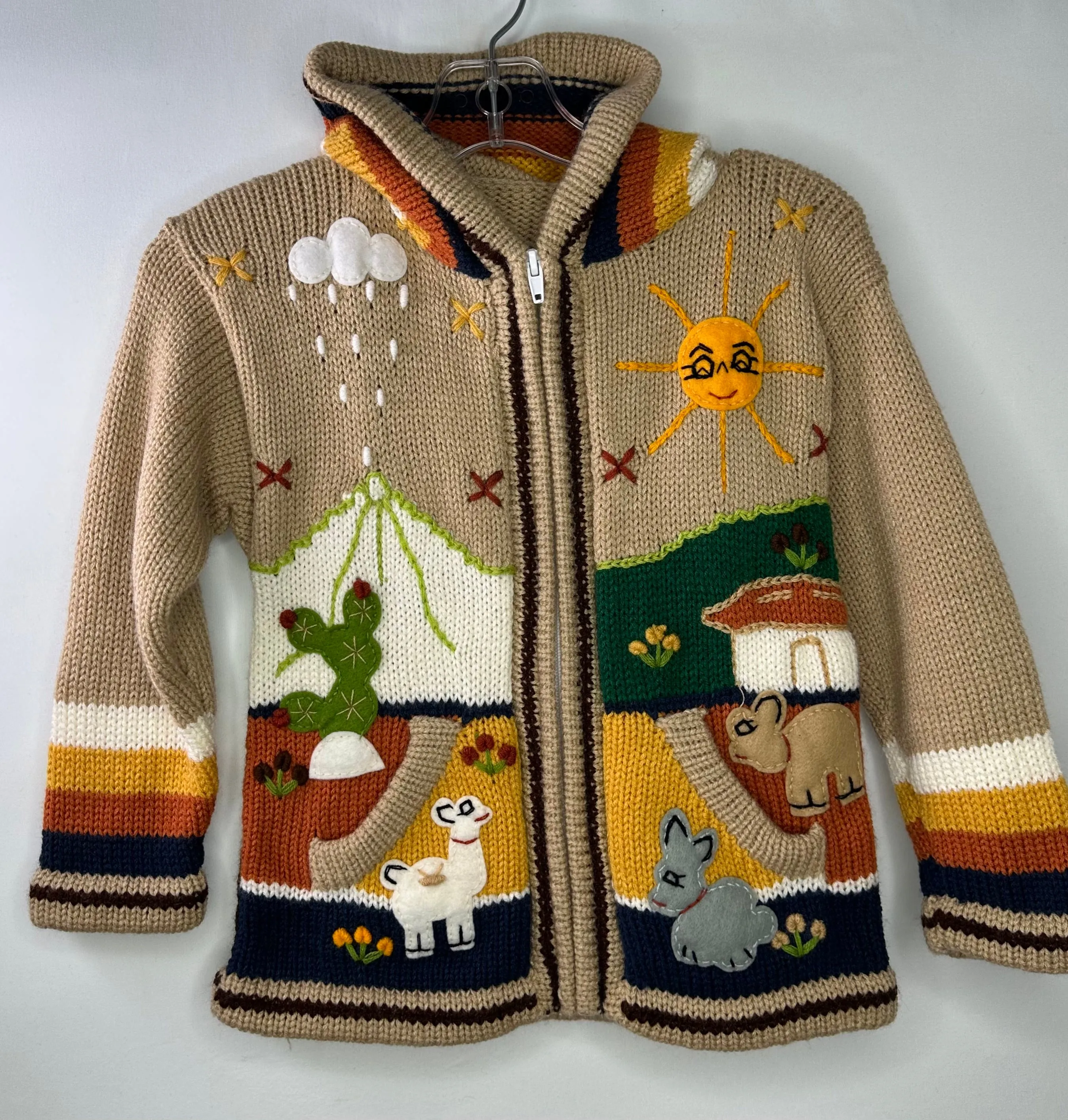 Peruvian Sweater NEW Tan size 4-5