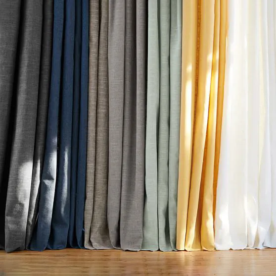 Sepia Ebony | Lille Linen Blackout Curtains Natural Modern Custom Drapes | Soft Top Back Tab