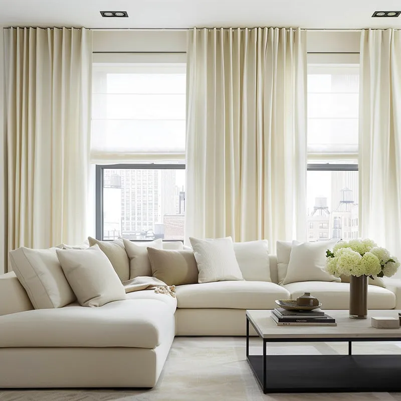 Sepia Ebony | Lille Linen Blackout Curtains Natural Modern Custom Drapes | Soft Top Back Tab