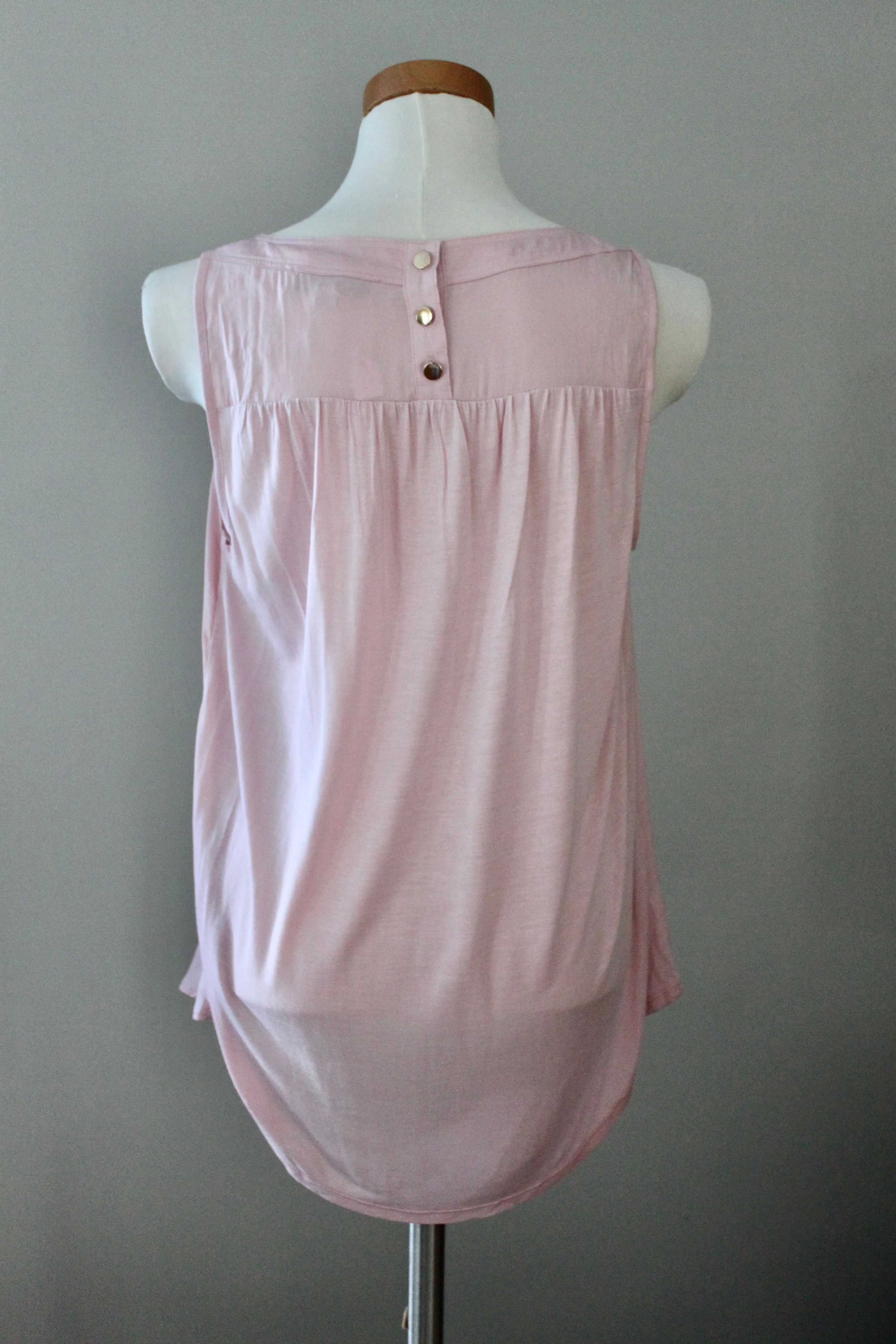 Soft Summer Pink Sleeveless Blouse