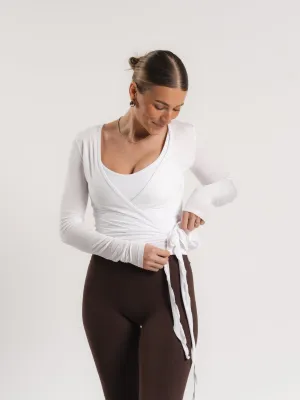 Soft Wrap Top - Blanc