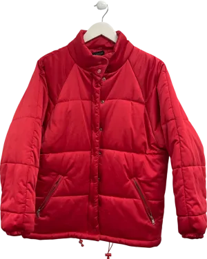 Topshop Red Puffer Bomber Jacket UK 12